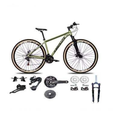 Imagem de Bicicleta Aro 29 Absolute Nero 5 Kit 2x9 Gta Sunrun Freio Disco K7 Garfo C-trava Pneu C-faixa Oliva Tam.15