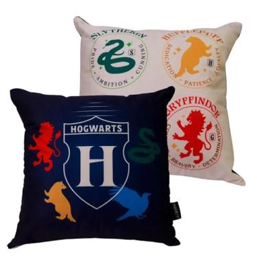 Imagem de Almofada Fibra Veludo 40x40cm Harry Potter Casas Zona Criativa - 10065410