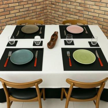 Imagem de Jogo Americano Simples Cozinha Prato Impermeável Jantar Peças - Resili