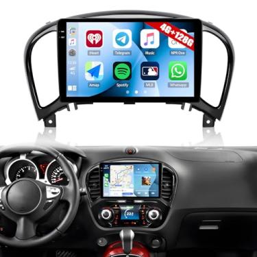 Imagem de [4 + 128 G] Rádio estéreo para carro Android 15 para Nissan Juke 2011-2016 com carro sem fio e Android Auto, rádio de carro de 9 polegadas com link espelhado, Bluetooth, FM/RDS WiFi, GPS, EQ, DSP SWC