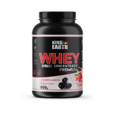 Imagem de Whey Ultra Concentrado premium 900 g sabor morango com iorgute - king 
