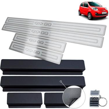 Imagem de Soleiras Chery QQ 2015 a 2020 Prata Alto Relevo