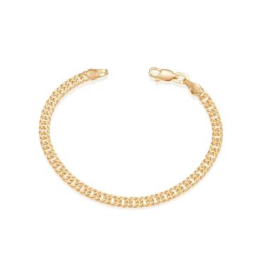 Imagem de Pulseira rommanel folheada a ouro 18k grumet dupla 20cm