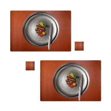 Imagem de Kit 8 Peças Jogo Americano Sousplat Retangular Mesa Posta