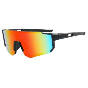 Imagem de Óculos de sol para ciclismo esportivo ao ar livre, óculos de sol para bicicleta, armação grande, óculos de proteção masculinos, vermelho, 164 mm