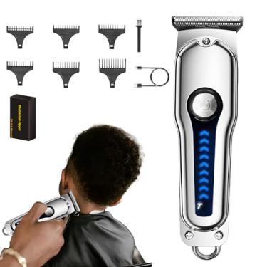 Imagem de Máquina de Cortar Cabelo Profissiona Barbeador Elétrico Sem Fio Recarregável USB-C, 2 Velocidades, Lâmina de Aço Inoxidável, Ideal para Degradê, Careca, Barba e Uso Doméstico