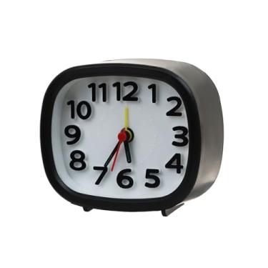 Imagem de hezhuhe2258 Despertador digital criativo quadrado despertador sem tique-taque número silencioso relógio quartos mesa de cabeceira escritório decoração de casa relógios operados por bateria de quartzo