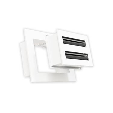 Imagem de Grade AC de design moderno 8x4 - alumínio branco - saída de ar - difusor de slot linear - grade de registro para aquecimento e resfriamento - compatível com registros de teto, parede ou piso