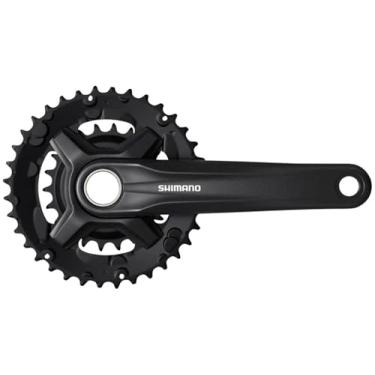 Imagem de SHIMANO Conjunto de manivela de bicicleta de montanha de 9 velocidades - FC-MT210-B2, Preto, 175MM, 36-22T W/O CG