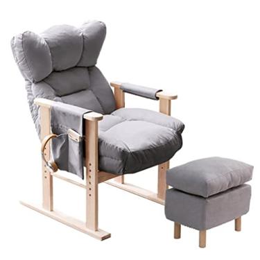 Imagem de UISLA Conjunto de poltrona, poltrona reclinável e apoio para os pés, escritório reclinável com altura ajustável com almofada confortável para relaxar e jogar, assistir TV, carga de 150 kg
