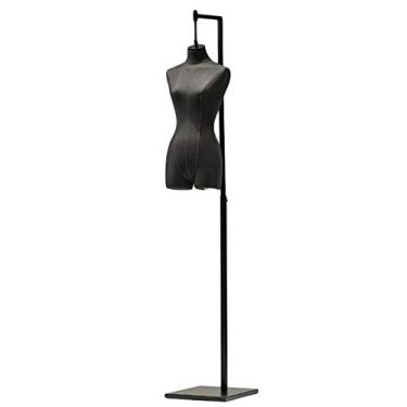 Imagem de CUTPOIY Estilo de manequim preto para pendurar no tronco, forma de vestido feminino adulto com suporte de metal para casa/loja, modelo de calça, exibição interessante