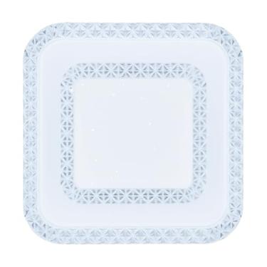 Imagem de Plafon Cristal Led 24w Luminária Sobrepor 3 em 1 Quadrado Cor Branco 110V/220V (Branco)