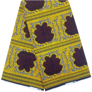 Imagem de HongyuAmy Tecidos de impressão africana 100% algodão tecido de cera Ankara 6 jardas para vestido (A18)