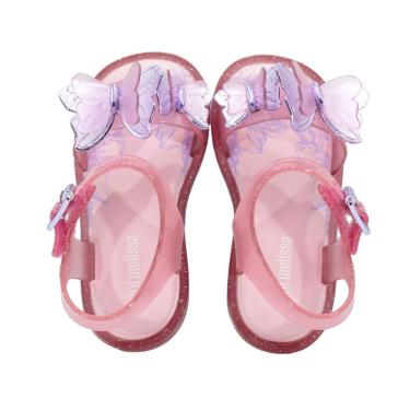 Imagem de Sandália Mini Melissa Fly Sandal III bb Rosa Glitter
