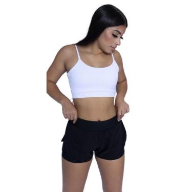 Imagem de Shorts Feminino 2 Em 1 De Academia Fitness - JinkingsStore, Preto, GG
