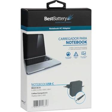 Imagem de Fonte Carregador para Notebook Dell P104F007 - BestBattery, 45 Watts