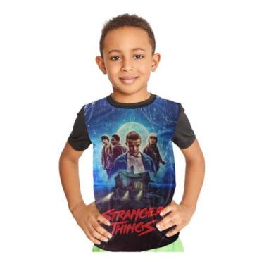 Imagem de Camiseta Infantil Série Stranger Things Ref:233 - smoke, Preto, 2