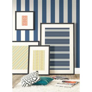 Imagem de Papel de Parede Waverly Stripes Surface Stripe Azul SV2612 Waverly Stripes SV2612