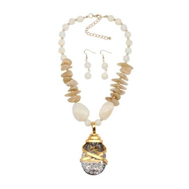 Imagem de Conjunto de brincos com pingente de cristal grande para mulheres, pedra falsa, pedra falsa, ouro, metal, boêmio, joia, 18.9+2.7 inch, Resina Acrílico Cristal, Sem Pedra Preciosa