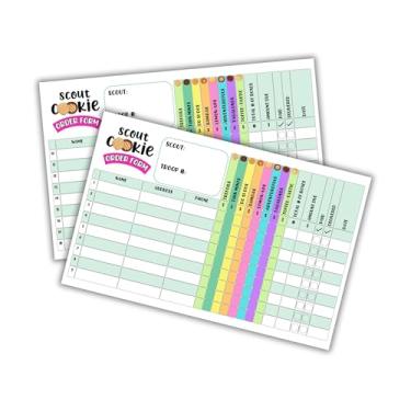 Imagem de Grade de formulário de pedido de biscoito escoteiro com cookies | Pacote com 30 cartões de 21,6 x 14 cm distribuídos para vizinhos cabine de rastreador vendido aqui cabide de porta adesivos de