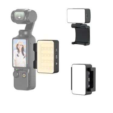 Imagem de Luz LED VRIG para DJl OSMO Pocket 3 acessórios, 360° ajustável mini selfie vlog vídeo iluminação de preenchimento auxiliar, 500mAh, 5800K, CRI ≥95, resistência à água IPX4, brilho ajustável em 3