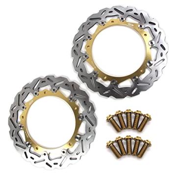 Imagem de Discos de freio dianteiro Arashi Rotores com parafusos de montagem para BMW R1100S 98-06, R1150R K1200RS 2001-2006, R1150RT R1150 RS 01-05, R NINE T 14-21, R1250RT 19-22, motocicleta Acessórios, ouro