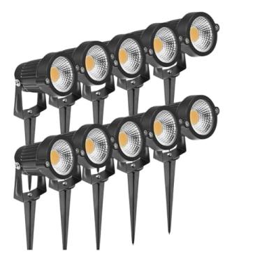 Imagem de 10 Spot Jardim Redondo Espeto 5w Embutido Grama Bivolt 6500k