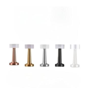 Imagem de Abajur de Mesa, Luminaria Abajur de Mesa Led Bar Café 3 Cores Sensor de Toque Recarregável Jantar Lâmpada Decorativa(Modelo 7626,Prata)