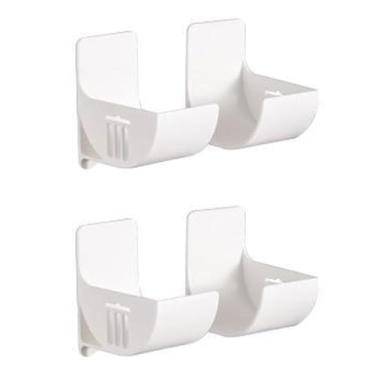 Imagem de Organizador de parede, 4 peças, universal, frescor, rolo de filme, prateleira de cozinha durável (branco)