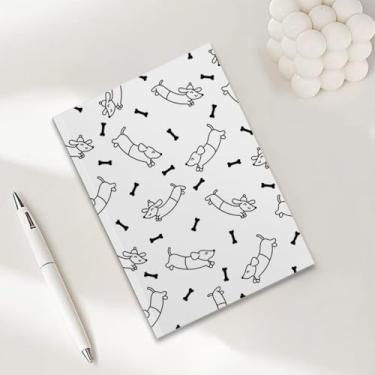 Imagem de Cadernos Happy Puppy para trabalho, caderno de composição A5, caderno pautado para faculdade, agenda de viagem forrada para escrever anotações, presentes para amantes de cães