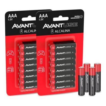 Imagem de Kit 16, 24, 32, 48 ou 128 Pilhas Alcalina Palito AAA 1.5v Avant Use, 3
