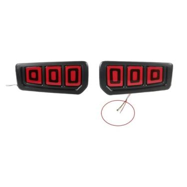 Imagem de 1 par de luz traseira de LED para carro, refletor de para-choque, compatível com HAVAL DARGO 2021 2022 - luz de freio de neblina com luz traseira de seta dinâmica(Connect cable model)