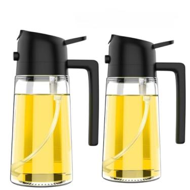 Imagem de Spray de Azeite Vinagre e Óleo 2 x 1 Galheteiro 470 ml de Vidro(Preto)