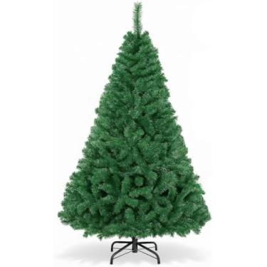 Imagem de Árvore de Natal Pinheiro Grande 1,80 Pé Base Ferro 600 Galhos Cor Verde Tamanho Grande Luxo Frenesi