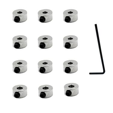 Imagem de URIMPAVIDO 12PCS RC Airplane Landing Gear Wheel Stopper 2.6mm Wheel Stop Collar for RC Airplane Plane Helicopter Replacement DIY Model Toy Parts (2.6mm)