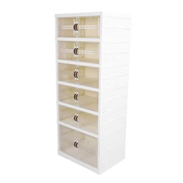 Imagem de Cryfokt Caixa de Armazenamento de Sapatos Tipo Gaveta Dobrável Com Design Transparente Economiza Espaço, Organizador de Sapatos Espesso para Armazenamento à Prova de Poeira, Ideal para Dormitórios