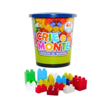 Imagem de Jogo Bloco Mini Toys Crie E Monte Pote Com 44 Peças