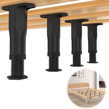 Imagem de Pernas de móveis Yuleimy, altura ajustável, 13-21 cm, 4 peças