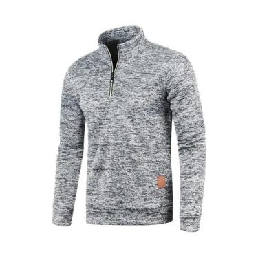 Imagem de Moletom Masculino com Meio Zíper - Gola Alta, Capuz e Forro Grosso, BR