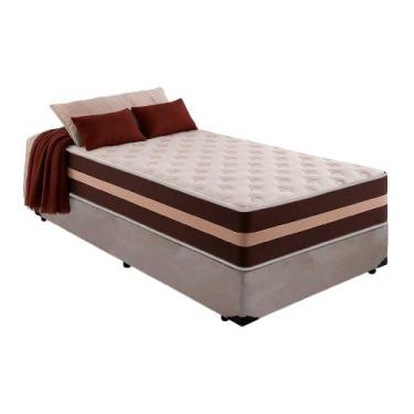 Imagem de Cama Box Solteiro 88 Suede Cinza com Colchão Little Angel Mola Superla
