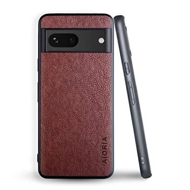 Imagem de AIORIA Capa para Google Pixel 7a, tela de 6,1 polegadas, capa de couro PU premium, design retrô, capa protetora completa para Google Pixel 7a 5G (café)