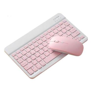 Imagem de Teclado Bluetooth Portátil com Mouse Sem Fio Compatível Windows, Andro