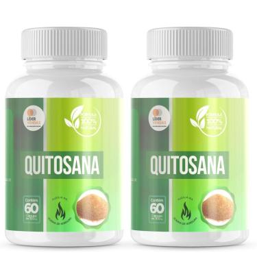 Imagem de Quitosana 500mg 60 Capsulas - 2 Potes Bloqueie Gorduras E Emagreça Com Saúde!