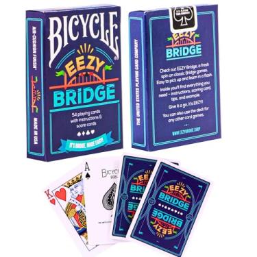 Imagem de EEZY BRIDGE Bicycle Premium Playing Cards with Bonus Game & App – Standard Poker Deck with 52 Cards, 2 Jokers, 2 Rule Cards, Air-Cushion Finish – Eco-Friendly Inks, Durable Cardstock