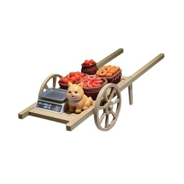 Imagem de JunZheHub Miniatura de Carrinho de Legumes para Casa de Bonecas - Acessório em Escala 1/12 para Fotografia E Artesanato - Modelo de Carrinho de Legumes