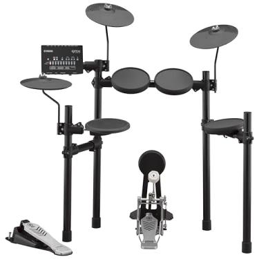 Imagem de Yamaha Kit de bateria eletrônica personalizável DTX452K com almofada de caixa de 3 zonas, torre de chute e pedal de baixo KP65