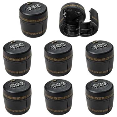 Imagem de Conjunto de fechadura de combinação de garrafa de vinho de 8 peças, tampas de código de senha para garrafas de uísque e bebidas alcoólicas, ideal para, restaurantes e residências