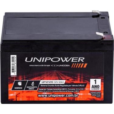 Imagem de Bateria Estacionária Selada 12v 12ah Vrla Up12120 Unipower [f002]