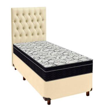 Imagem de Box Begetiza+Colchão Solteiro Airtech 150 Ortobom+Cabeceira