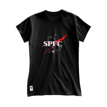 Imagem de Camiseta São Paulo Feminina Zé Carretilha Nasa SPFC, Preto, M